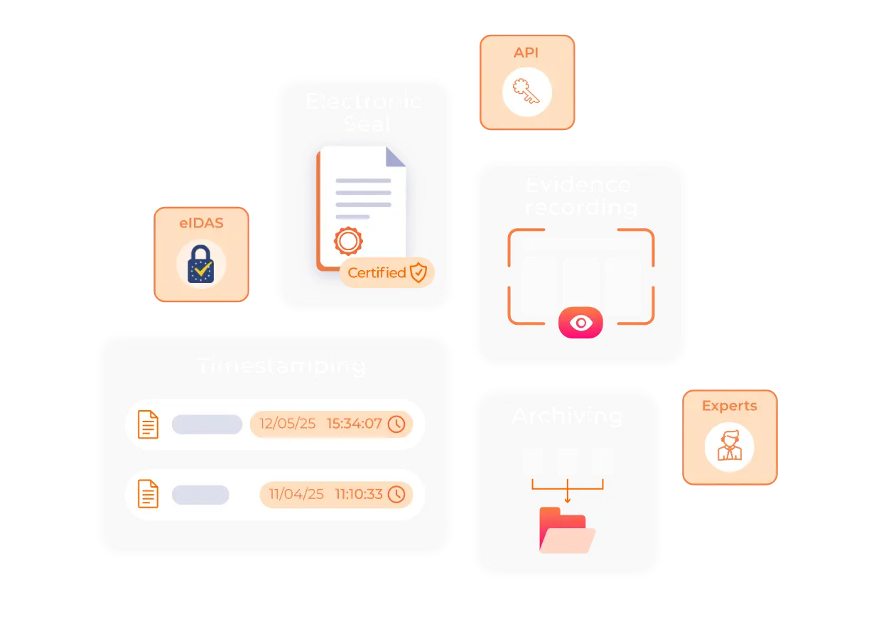 EN2 digital trust qualified timestamping electronic seal archiving