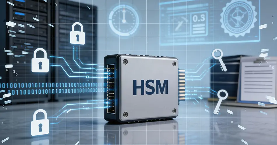 What is the role of an HSM (Hardware Security Module) in securing corporate data?