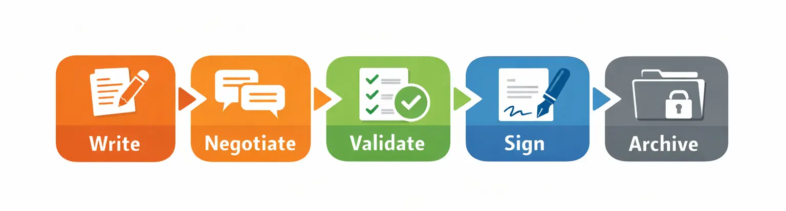 The 5 stages of a contract's life cycle
